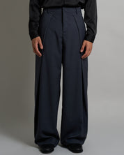 Pantalone Wide Fit con pieghe