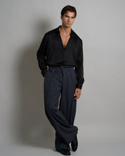 Pantalone Wide Fit con pieghe