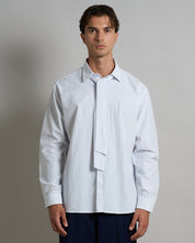 Camicia rigata con fiocco