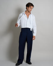 Camicia rigata con fiocco