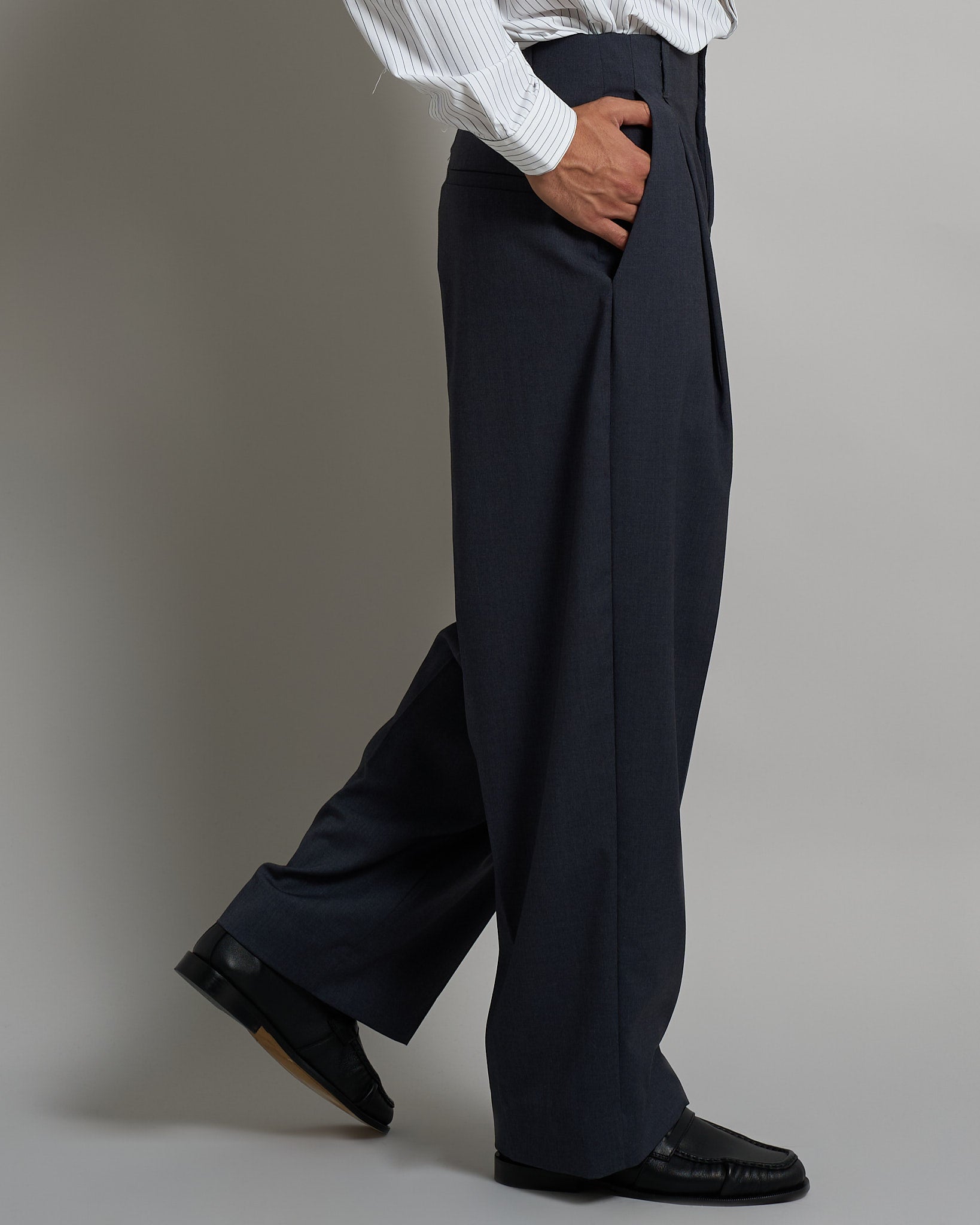 Pantalone Relaxed Fit Vita Alta