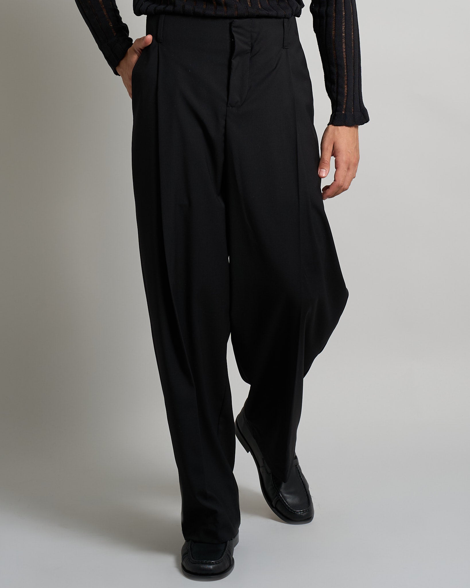 Pantalone Relaxed Fit Vita Alta