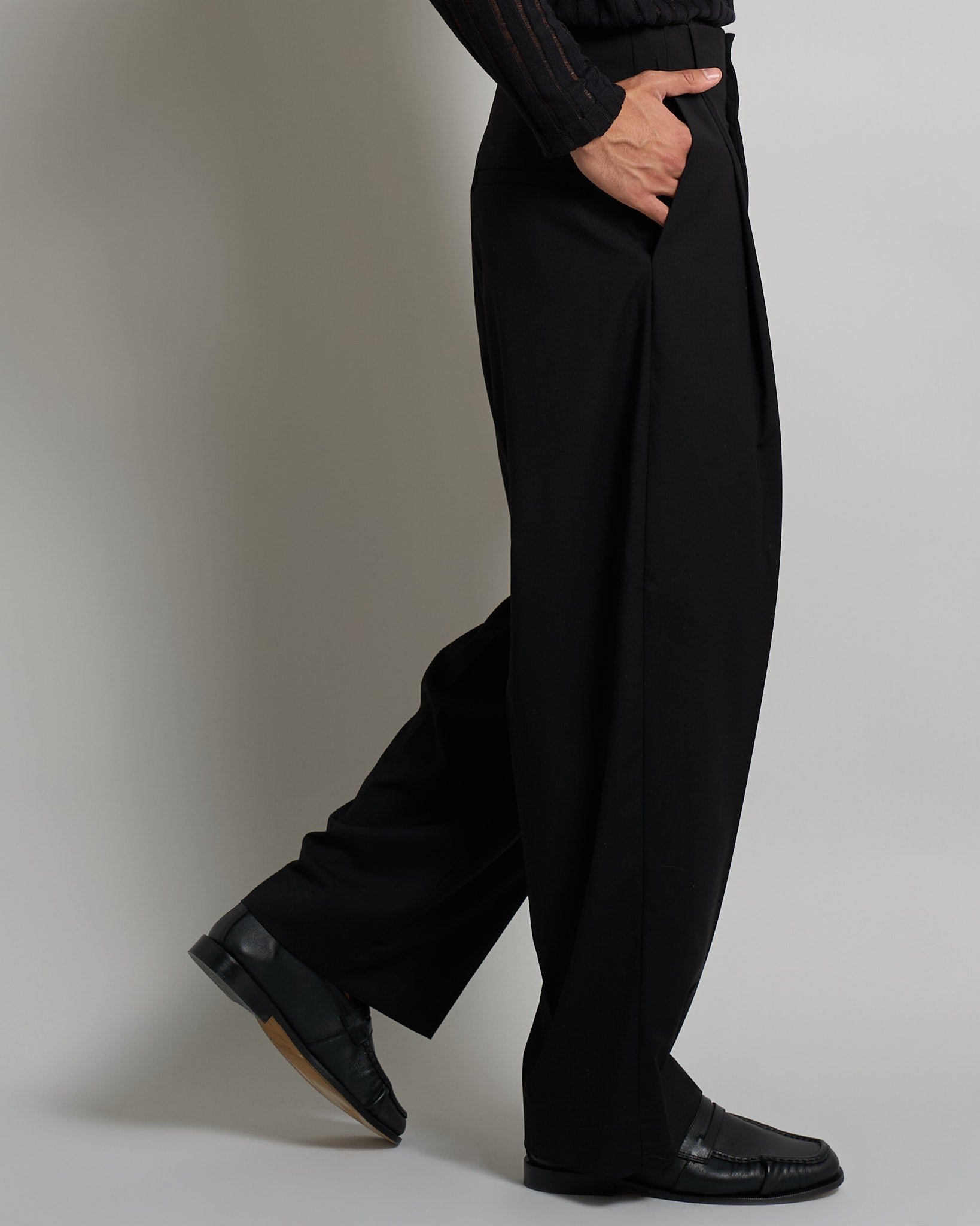 Pantalone Relaxed Fit Vita Alta