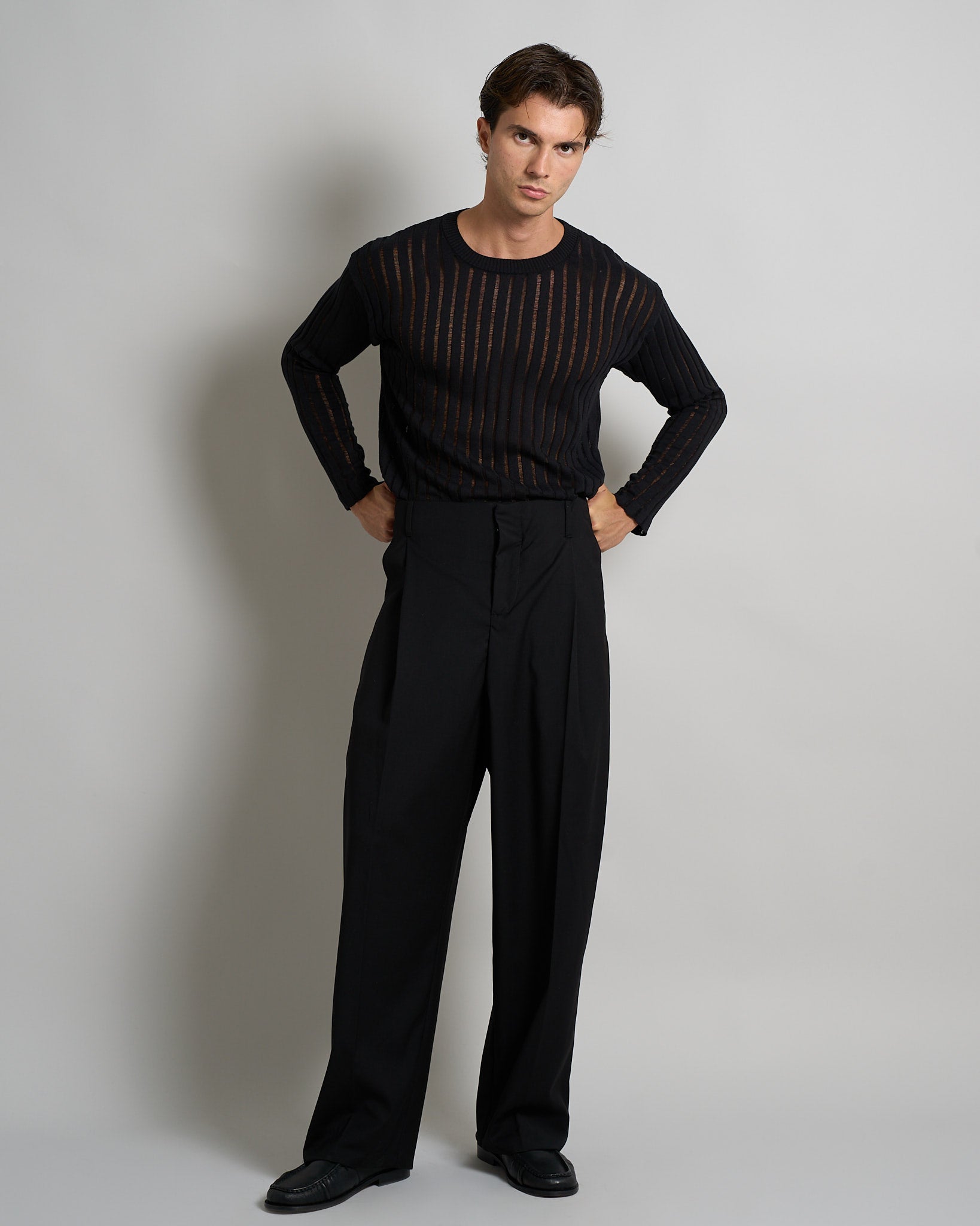 Pantalone Relaxed Fit Vita Alta