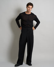 Pantalone Relaxed Fit Vita Alta