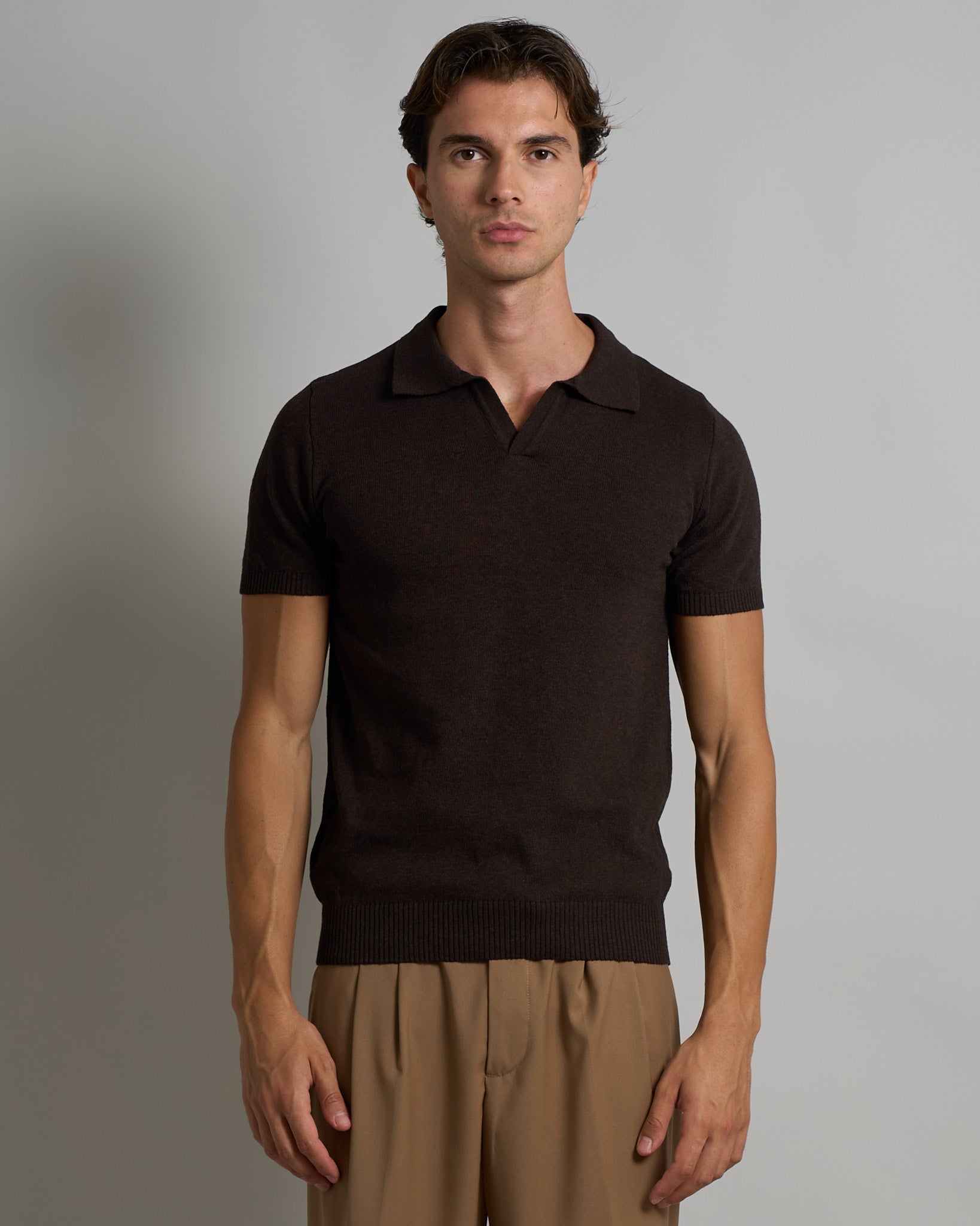 Polo mezza manica senza bottoni