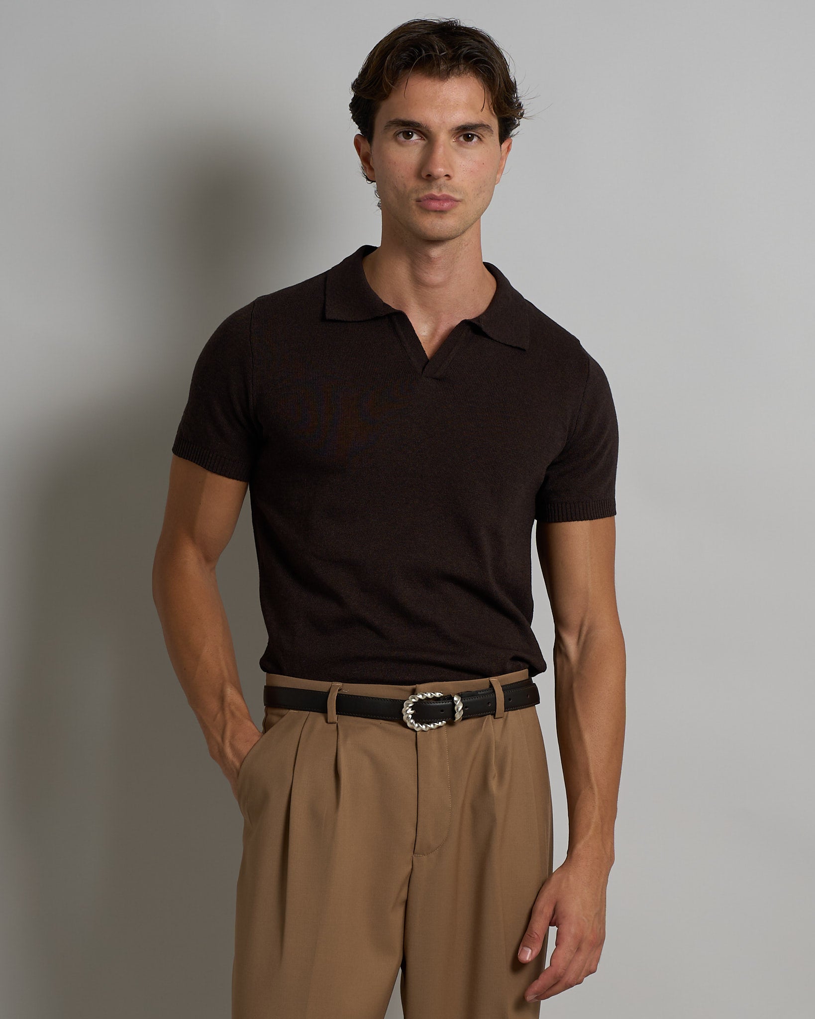 Polo mezza manica senza bottoni