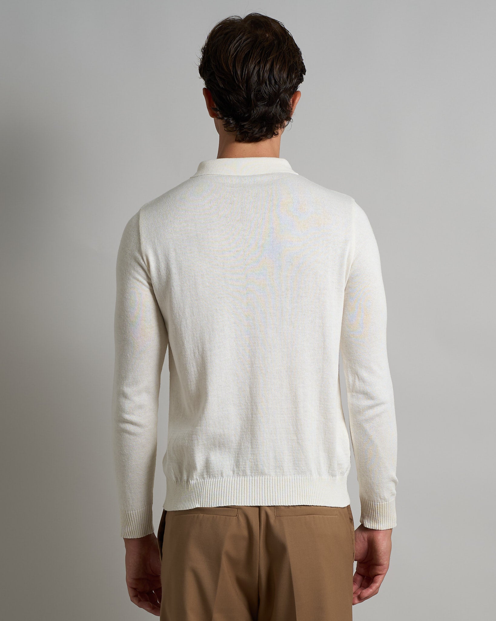 Polo con bottoni manica lunga