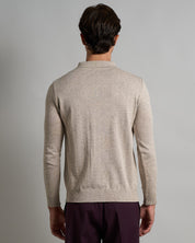 Polo con bottoni manica lunga