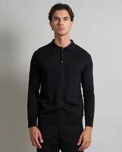 Polo con bottoni manica lunga