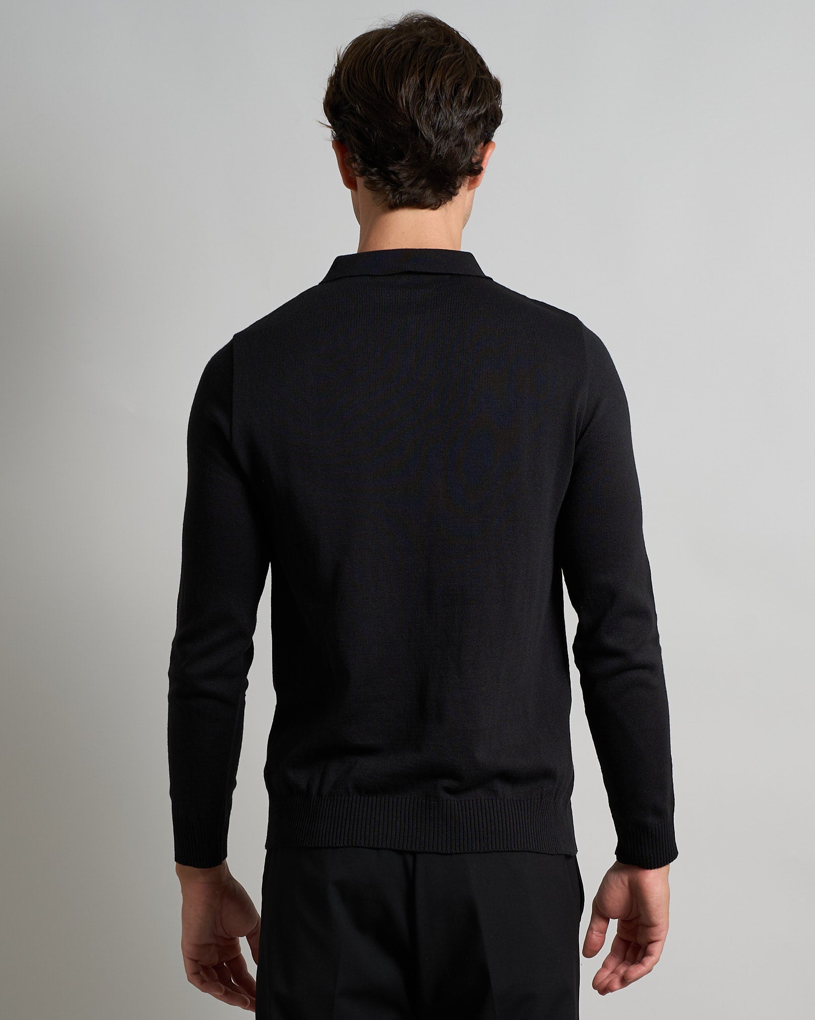 Polo con bottoni manica lunga