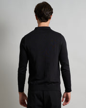 Polo con bottoni manica lunga