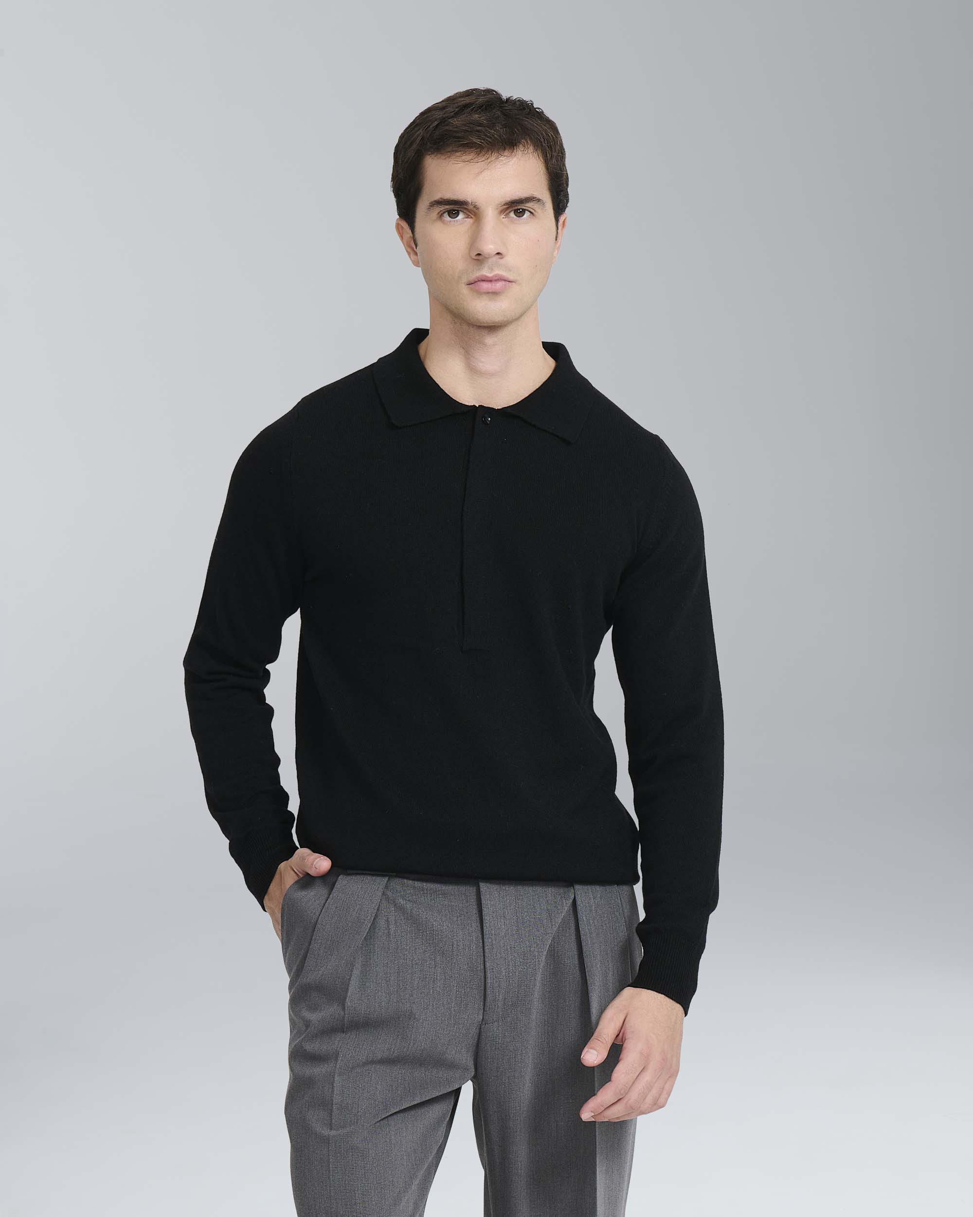 Polo in misto cashmere