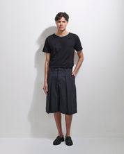 Bermuda con pieghe wide fit