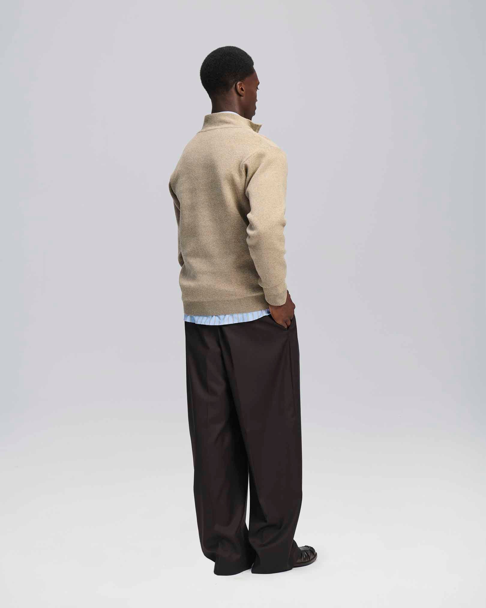 Pullover a mezza zip