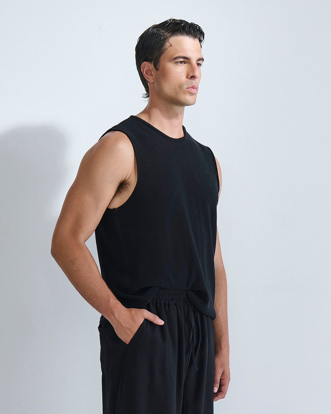 Canotta in maglia in cotone