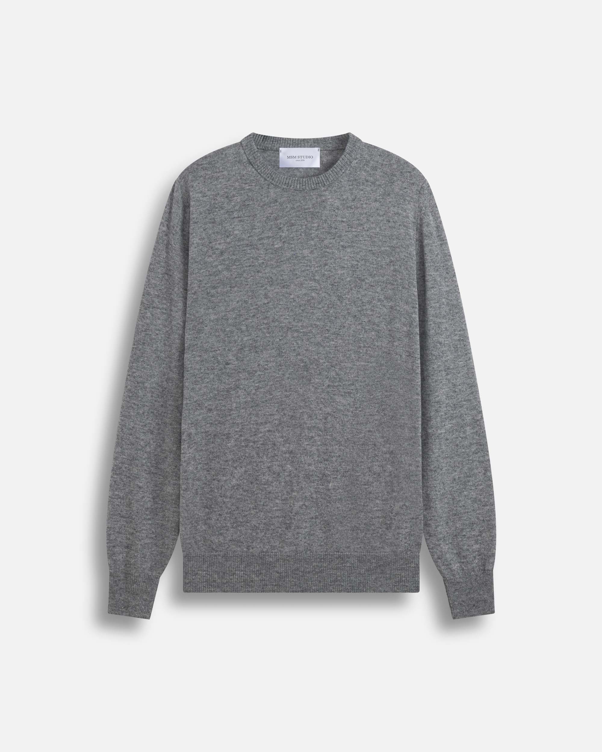 Pullover girocollo in misto cashmere