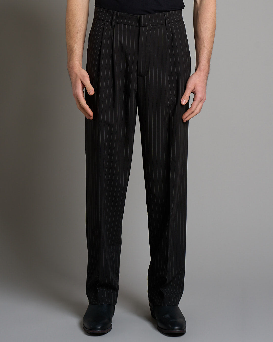 Pantalone Wide Fit Gessato