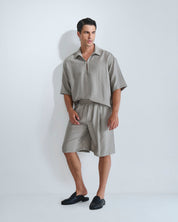 Bermuda Jogger misto lino da coordinato