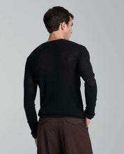 Cardigan girocollo a coste