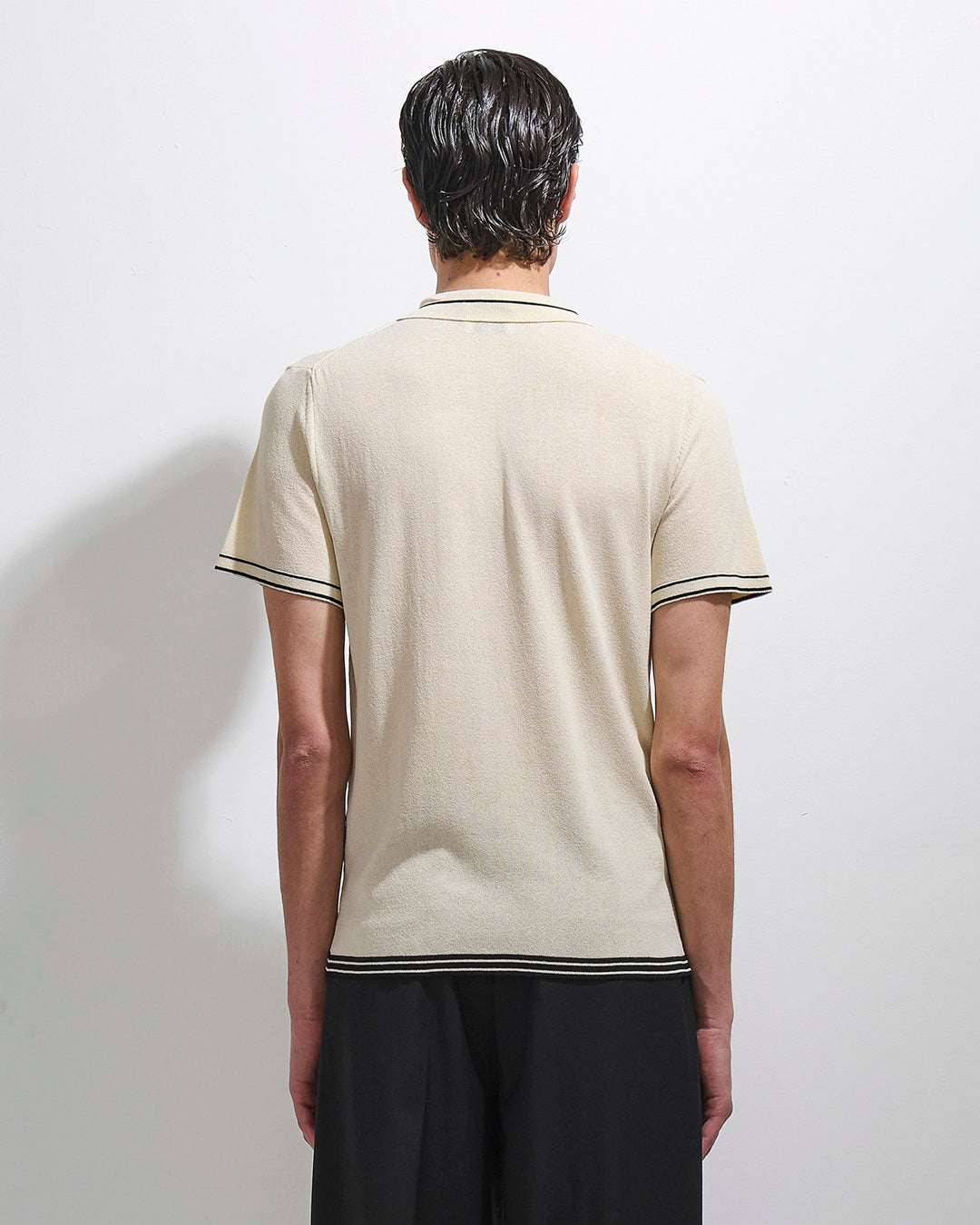 Polo classica in viscosa stretch