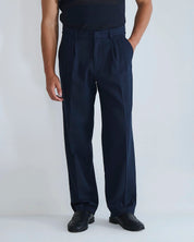 Pantalone wide fit in lino