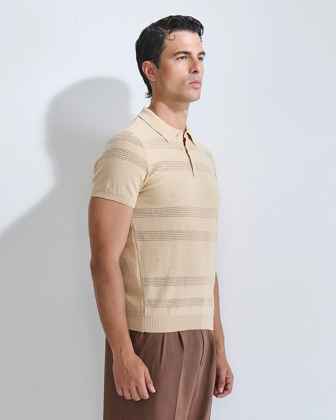 Polo in filo micro traforata