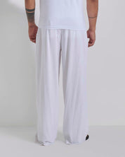 Pantalone Wide Fit con pieghe in lino
