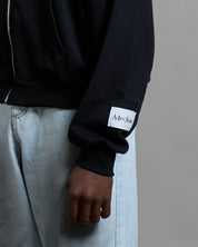Felpa giacca a diagonale con zip