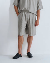 Bermuda Jogger misto lino da coordinato
