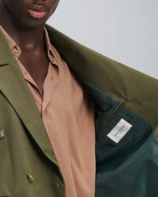 PRE ORDINE Giacca cropped doppiopetto verde