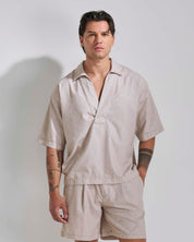 Camicia con colletto a rever