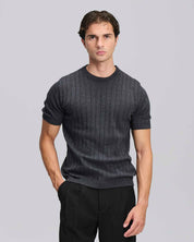 T-Shirt in maglia a coste