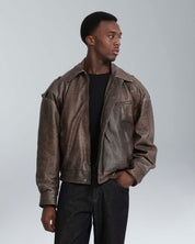 Bomber in pelle vecchia america