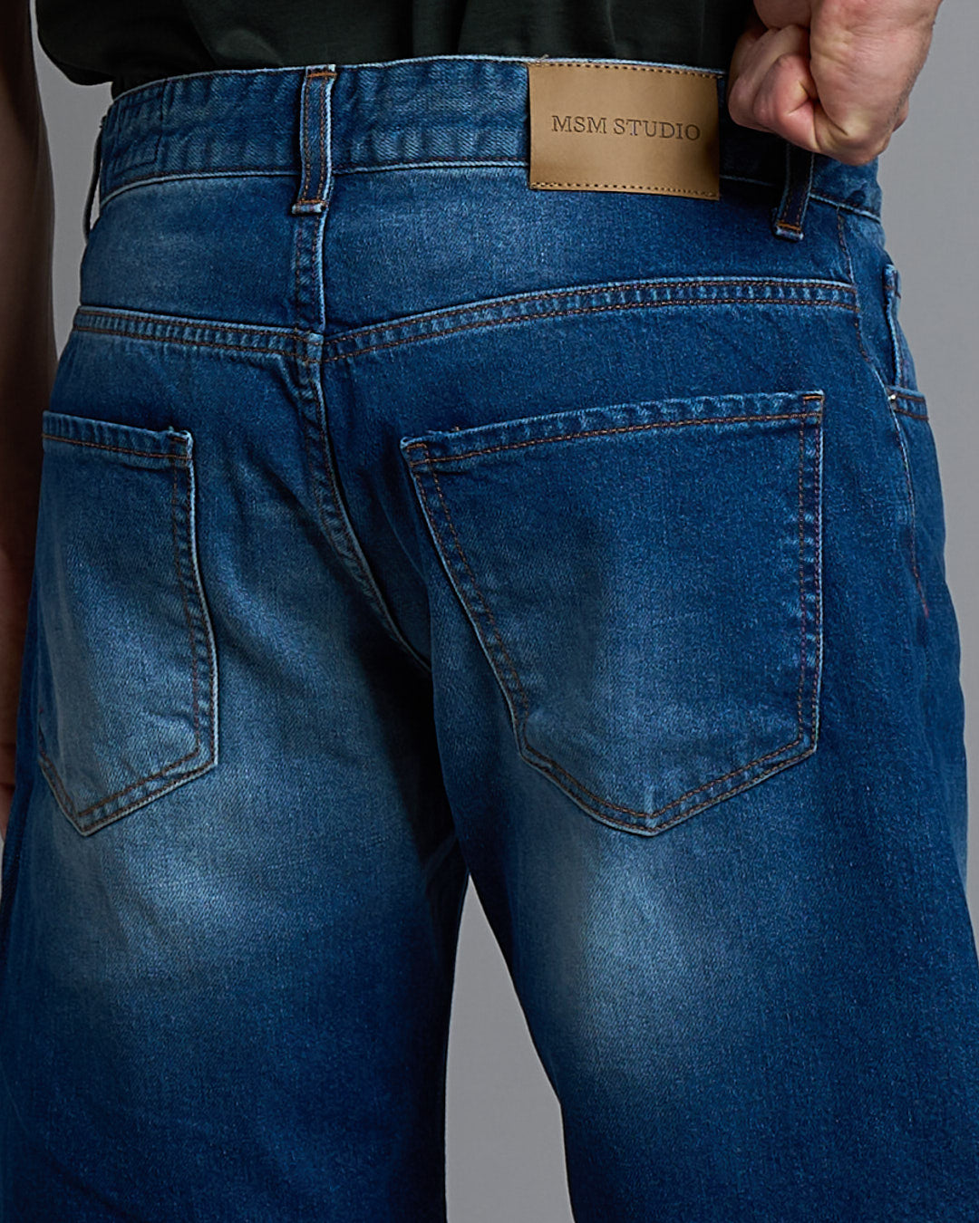Denim Regular Fit Stone Wash Used Spruzzato