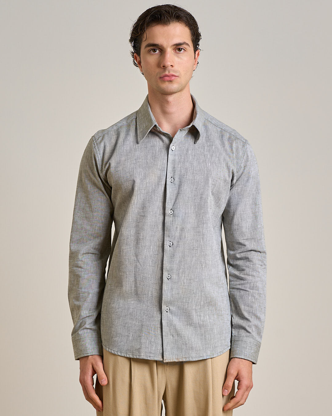 Camicia sartoriale in lino