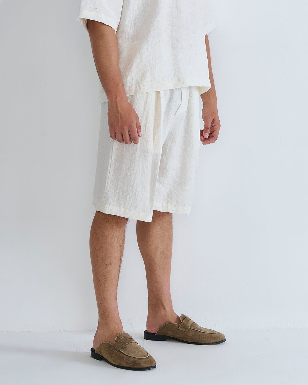 Bermuda Jogger misto lino da coordinato