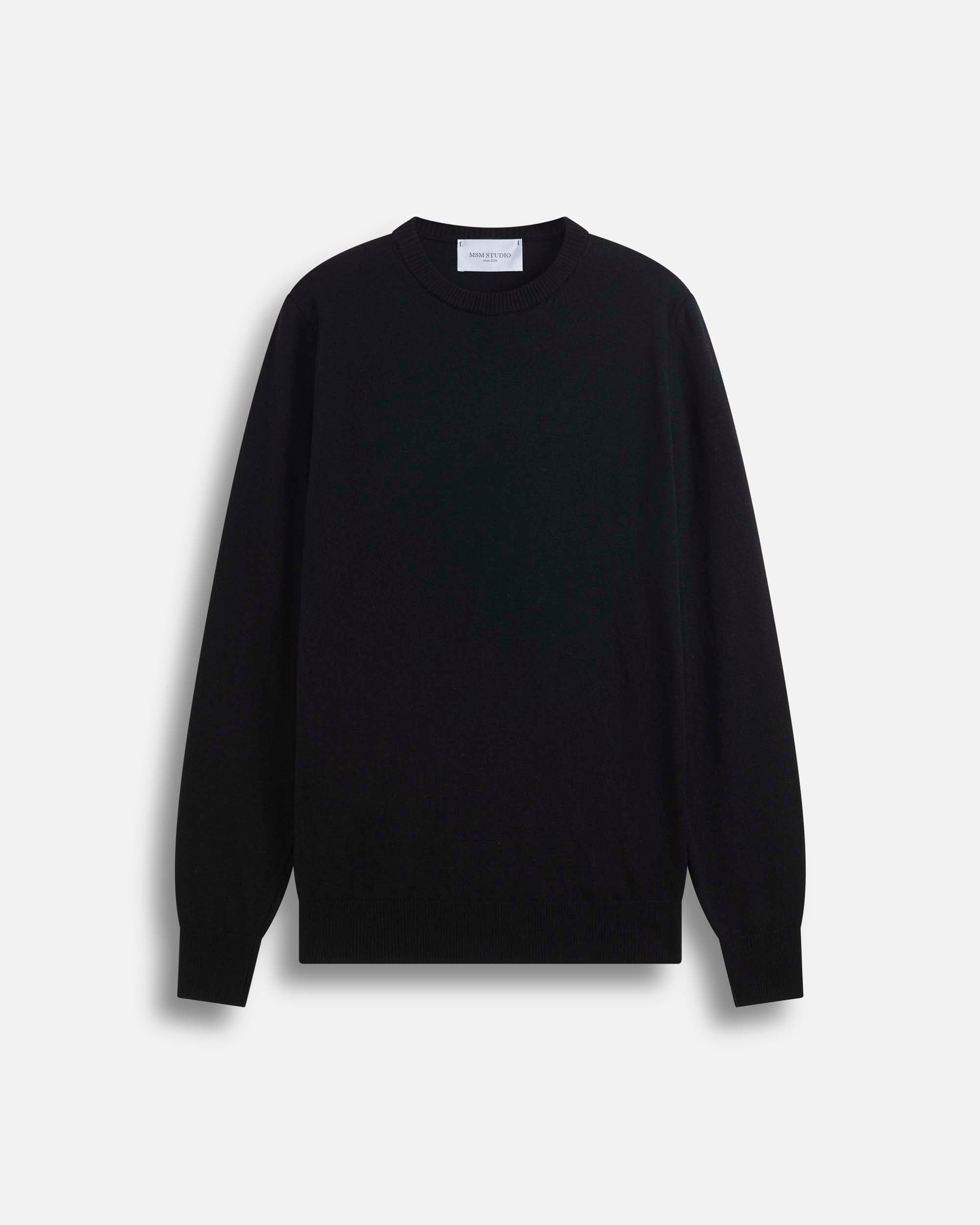 Pullover girocollo in misto cashmere