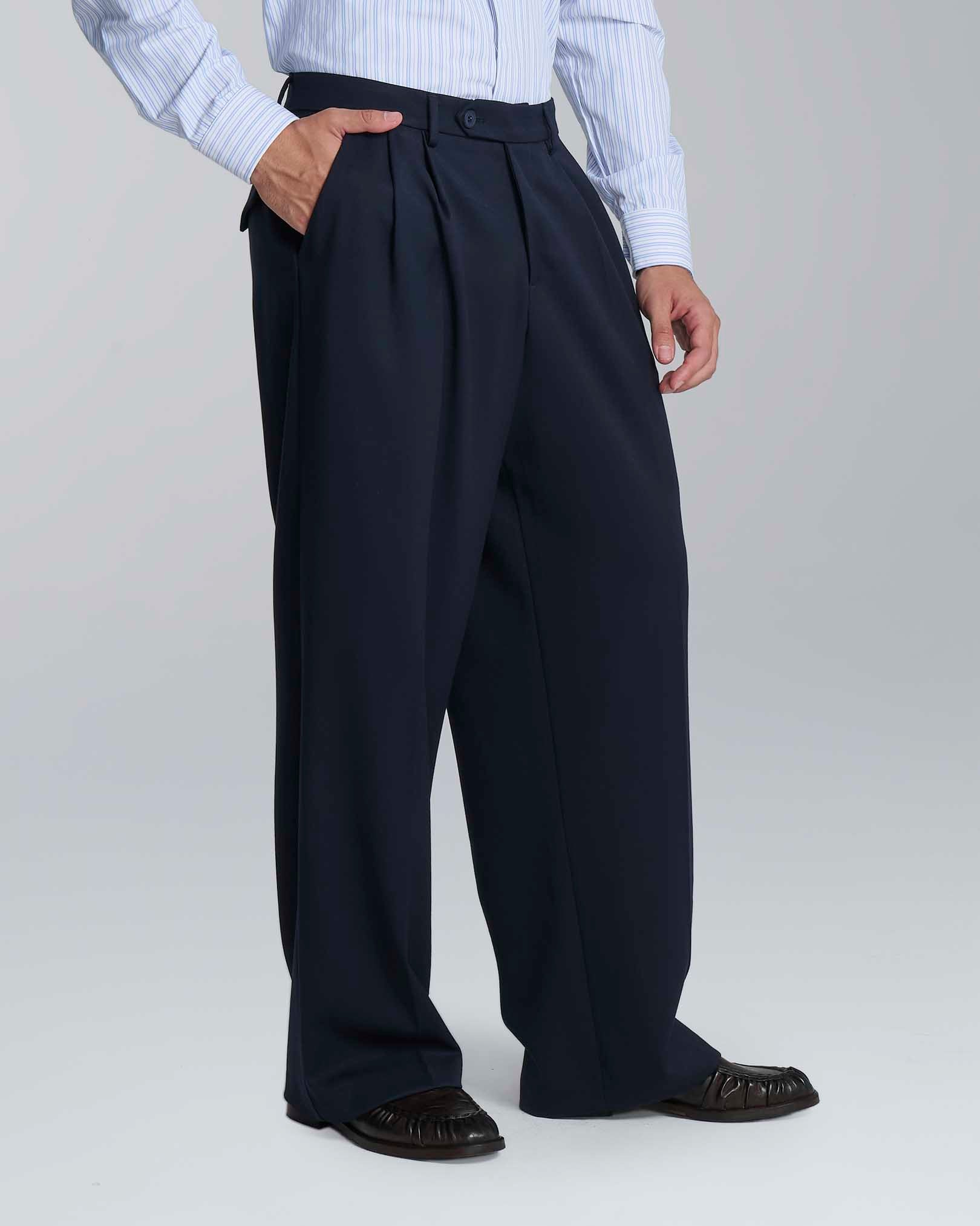 Pantalone wide leg strutturato