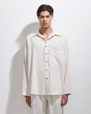 Camicia over in lino da coordinato