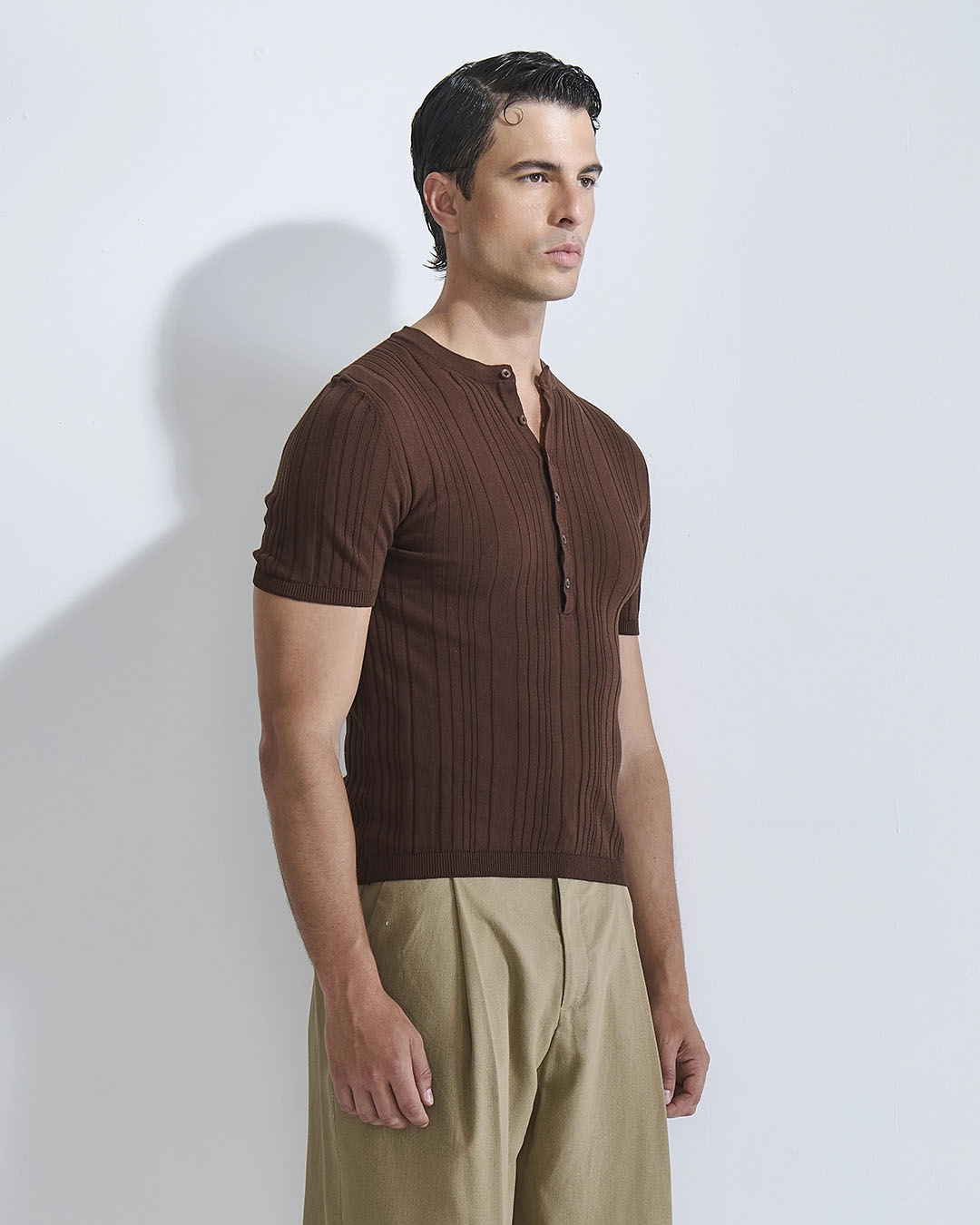 T-Shirt Serafino in filo fluttuante Limited Edition