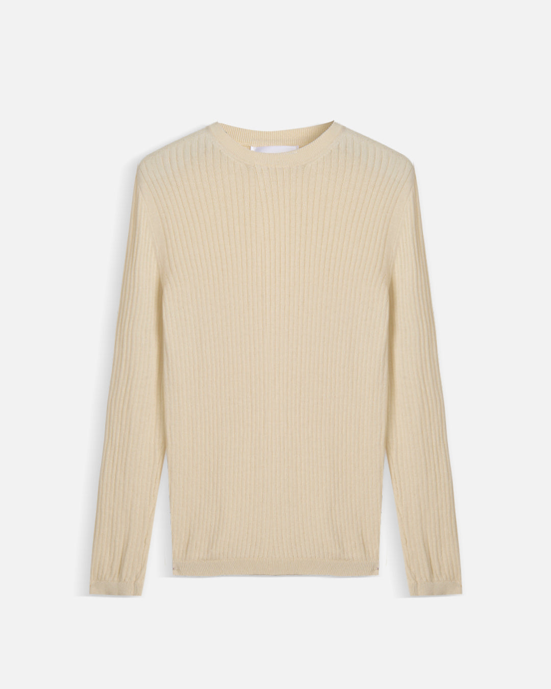 Maglia girocollo a coste