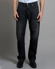 Jeans Straight Fit Stone Wash Sabbiato
