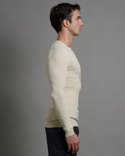 Maglia serafino a coste con lacci Limited Edition