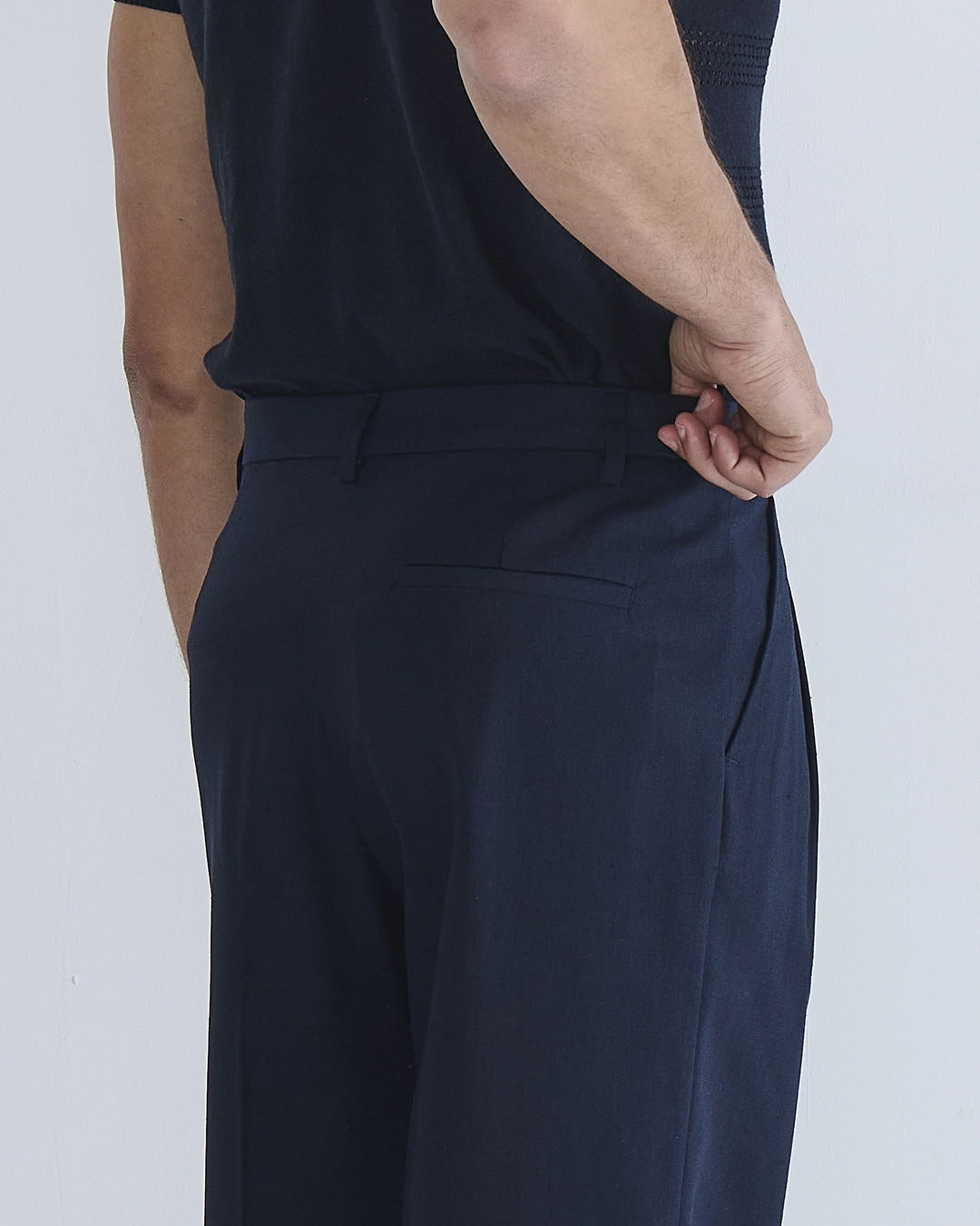 Pantalone wide fit in lino