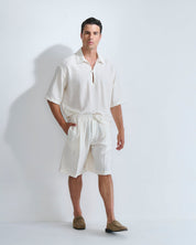 Bermuda Jogger misto lino da coordinato