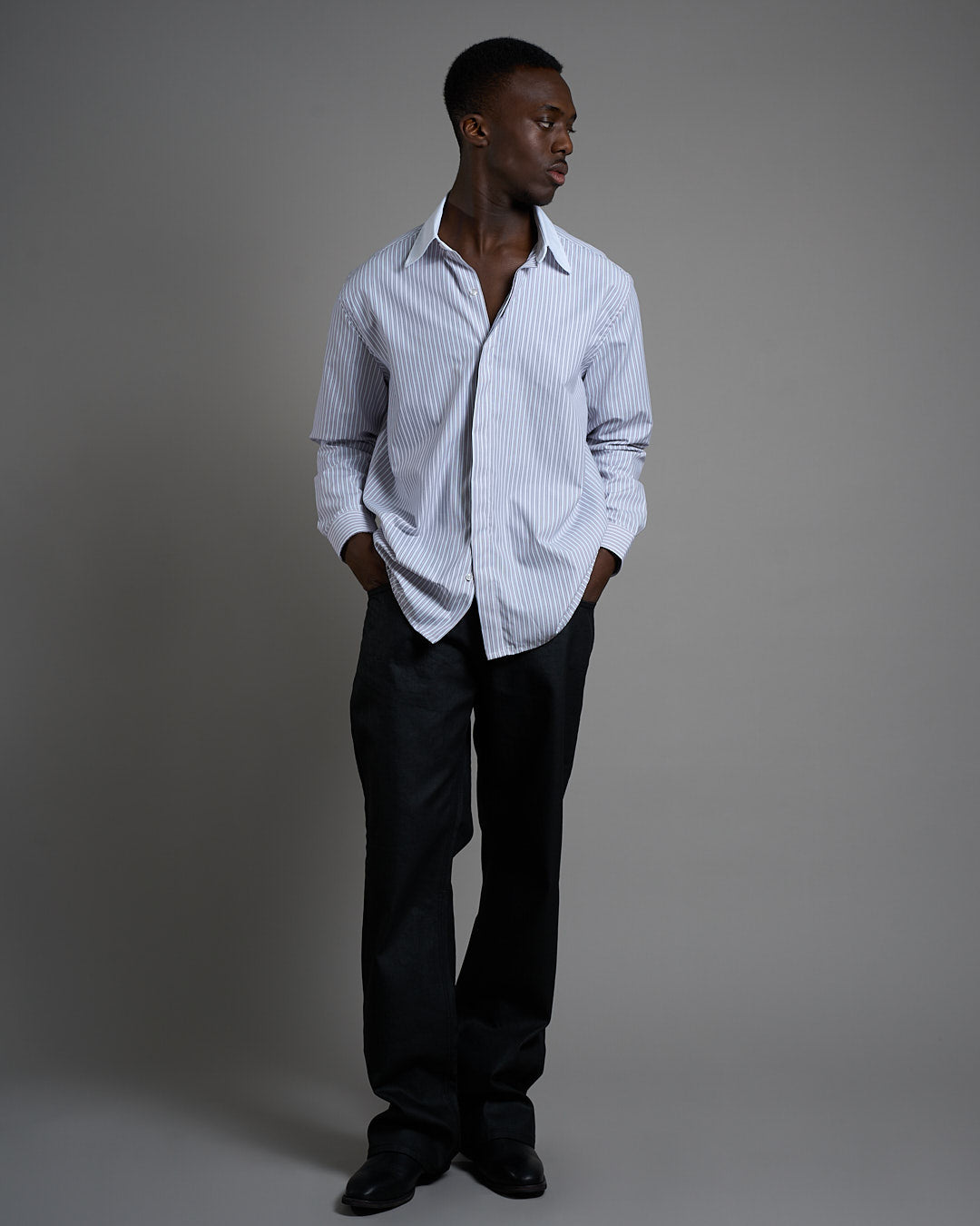 Camicia Con Colletto Bianco