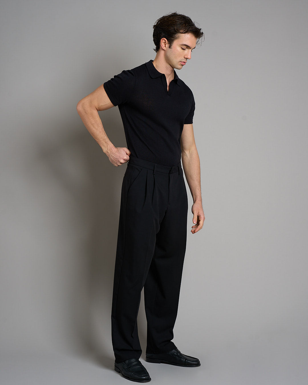 Polo senza bottoni mezza manica