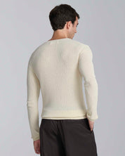 Maglia serafino a coste