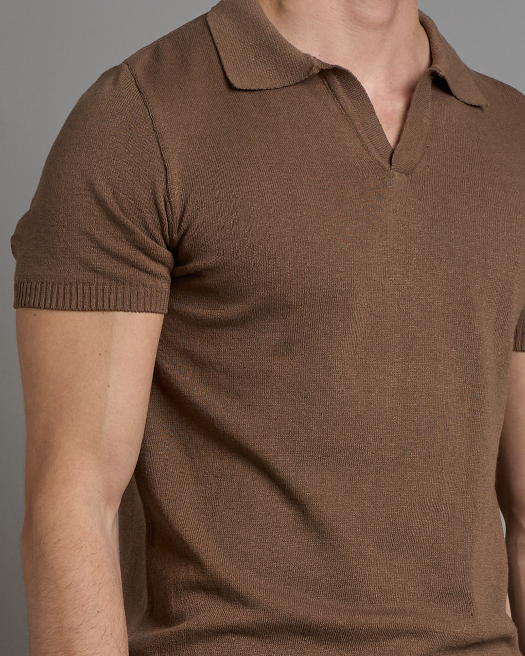 Polo senza bottoni mezza manica